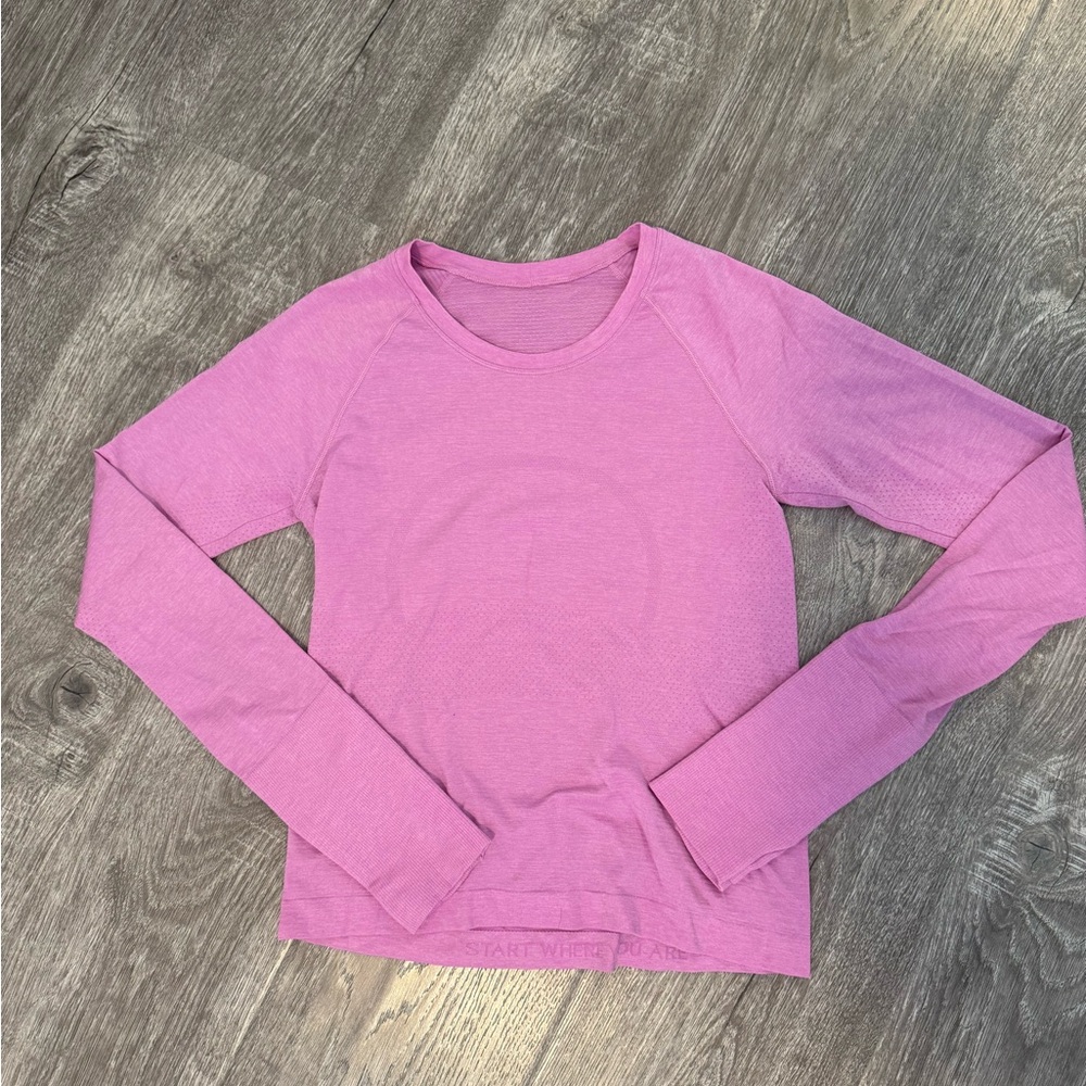 Lululemon Swiftly Tech Long-Sleeve Shirt 2.0 *Race Length Pink